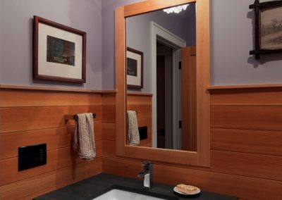 Custom grey bathroom vanity