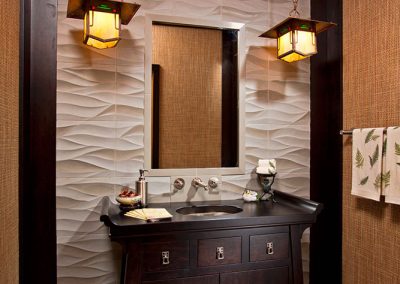 Unique custom powder room vanity